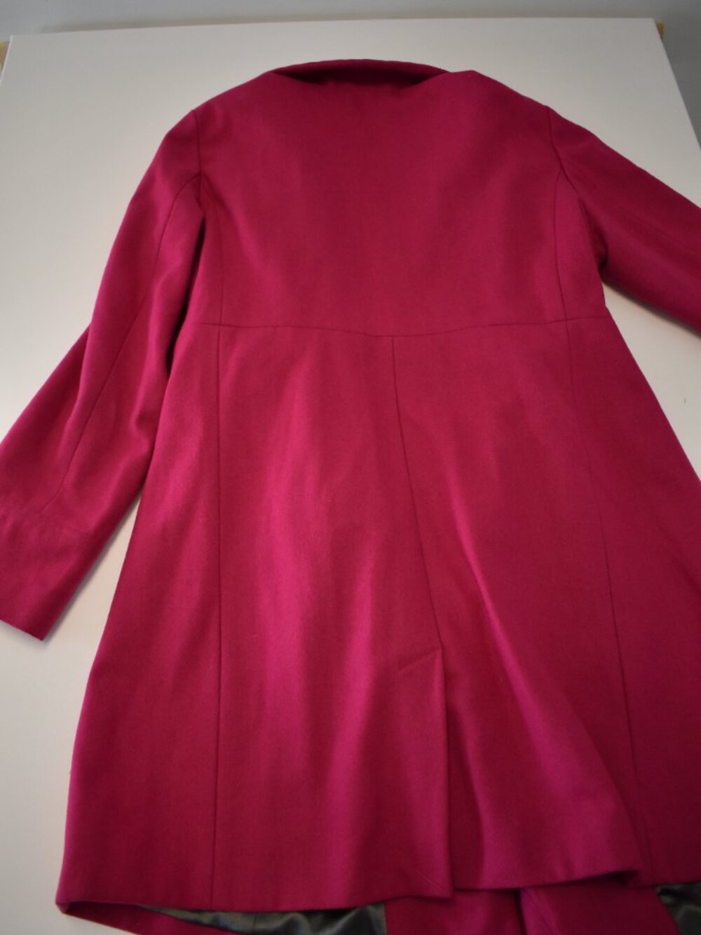 Old Navy Pink Women's Wool Peacoat-Pockets-Bold-Hidden Tie-Lined Size XL - Picture 8 of 10